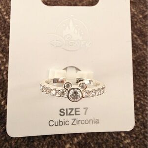 Disney Silver Cubic Zirconia Ring Size 7